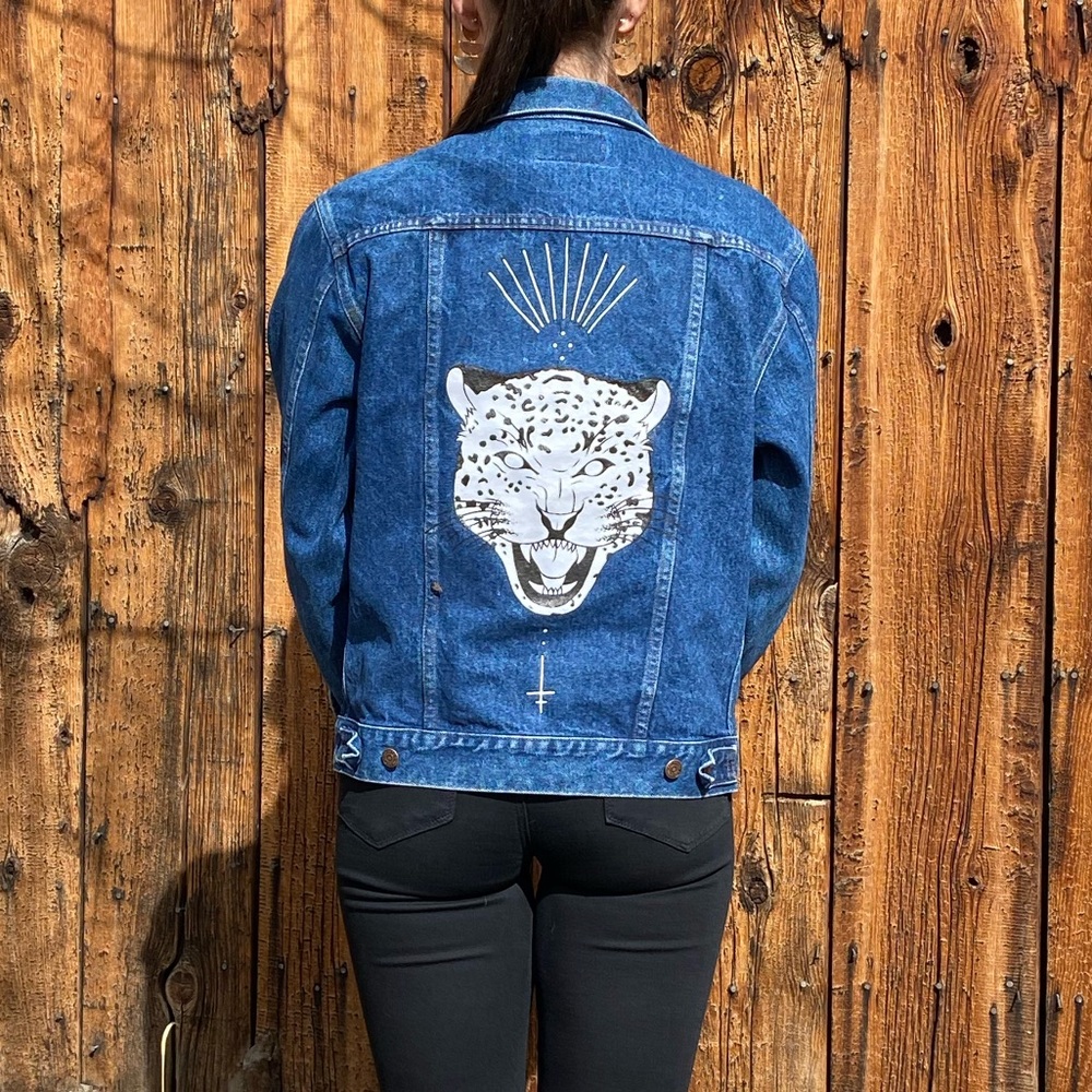 Hand painted denim jacket (one of a kind)